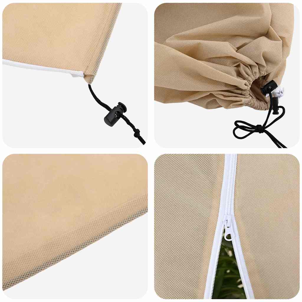 Frostbeskyttelse Plantefleece Dekker 5 pcs Beige 1,55 x 1 m