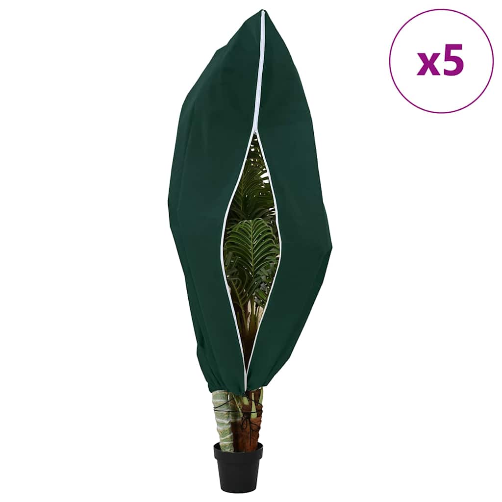 Frostbeskyttelse Plantefleece Dekker 5 pcs grønn 1,55 x 1 m