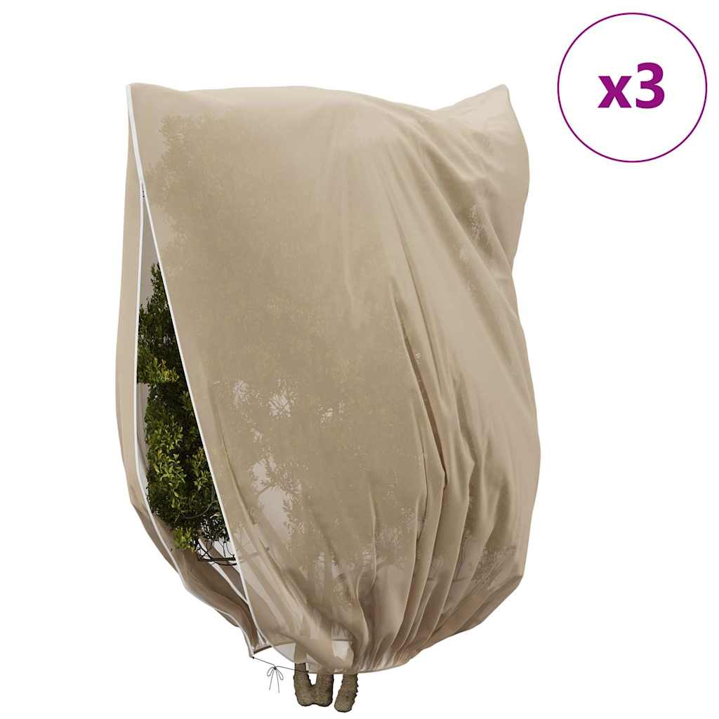 Frostbeskyttelse Plantefleece Dekker 3 pcs Beige 2,4 x 2 m