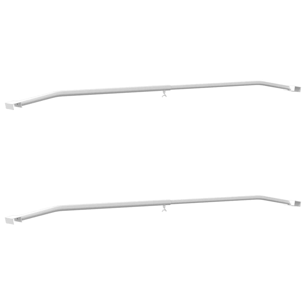 Presenningbeslag for tilhengere 2 pcs sølv 100-145 cm Aluminium