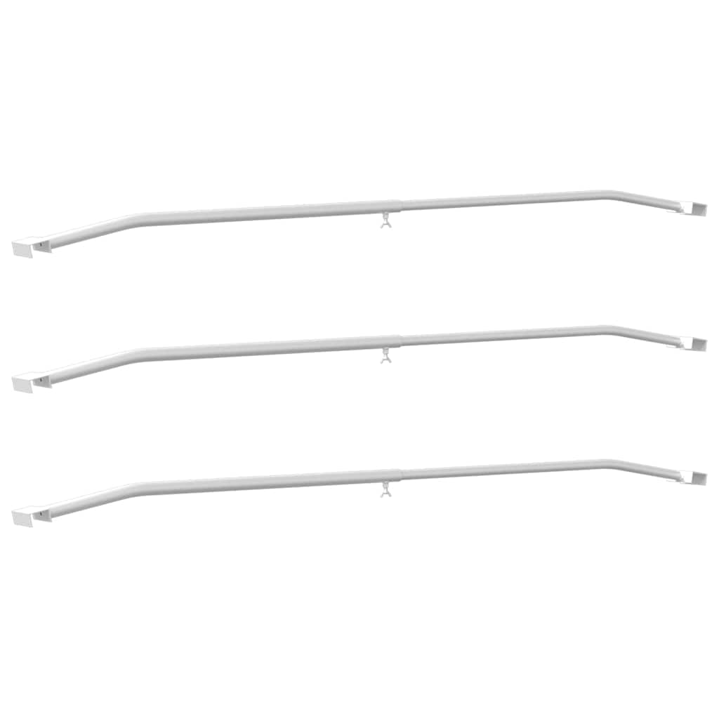 Presenningbeslag for tilhengere 3 pcs sølv 100-145 cm Aluminium