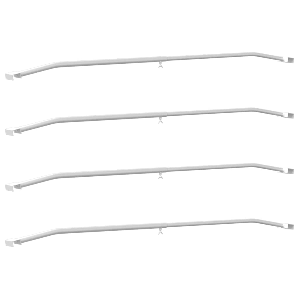 Presenningbeslag for tilhengere 4 pcs sølv 100-145 cm Aluminium