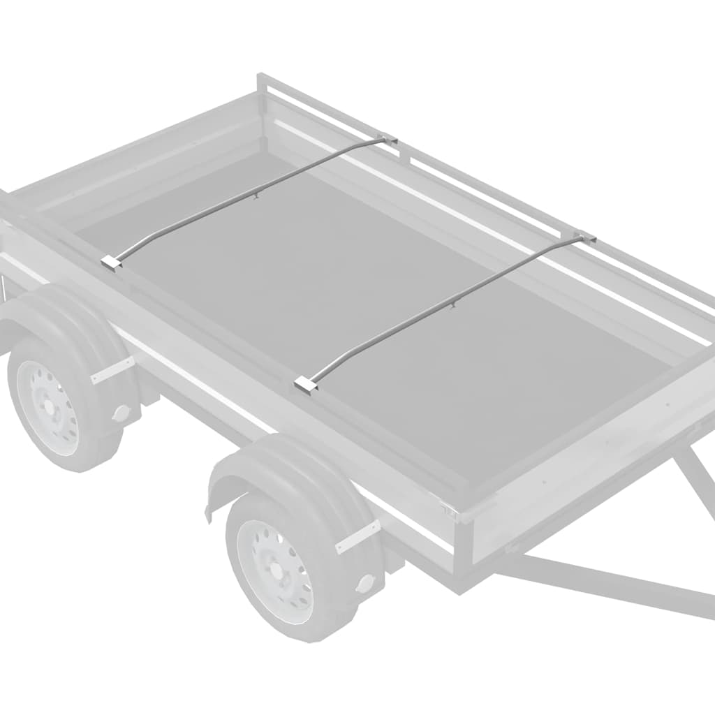 Presenningbeslag for tilhengere 2 pcs sølv 130-210 cm Aluminium