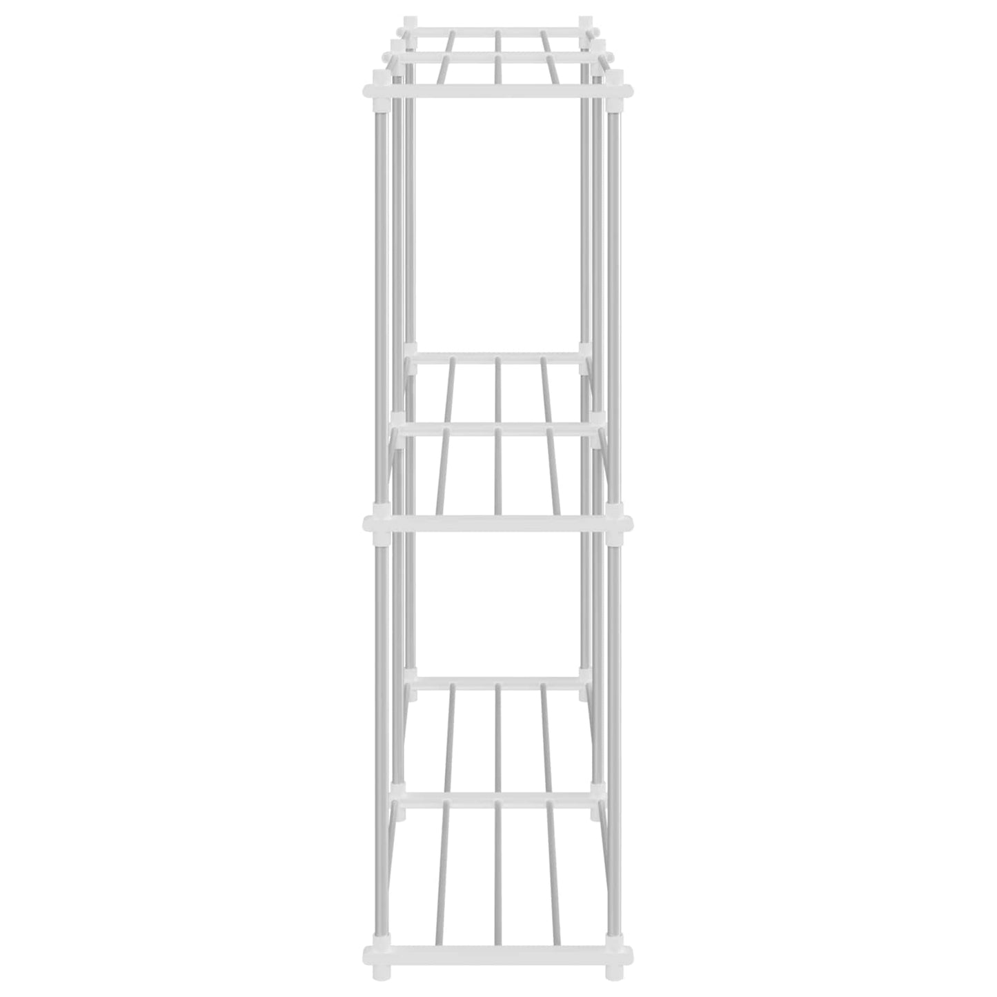 Tubular Shelf med lagring Hvit 86 x 27 x 90 cm Aluminium