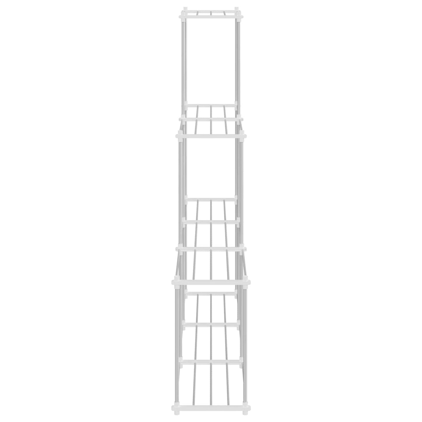 Tubular Shelf med lagring Hvit 129 x 27 x 132 cm Aluminium