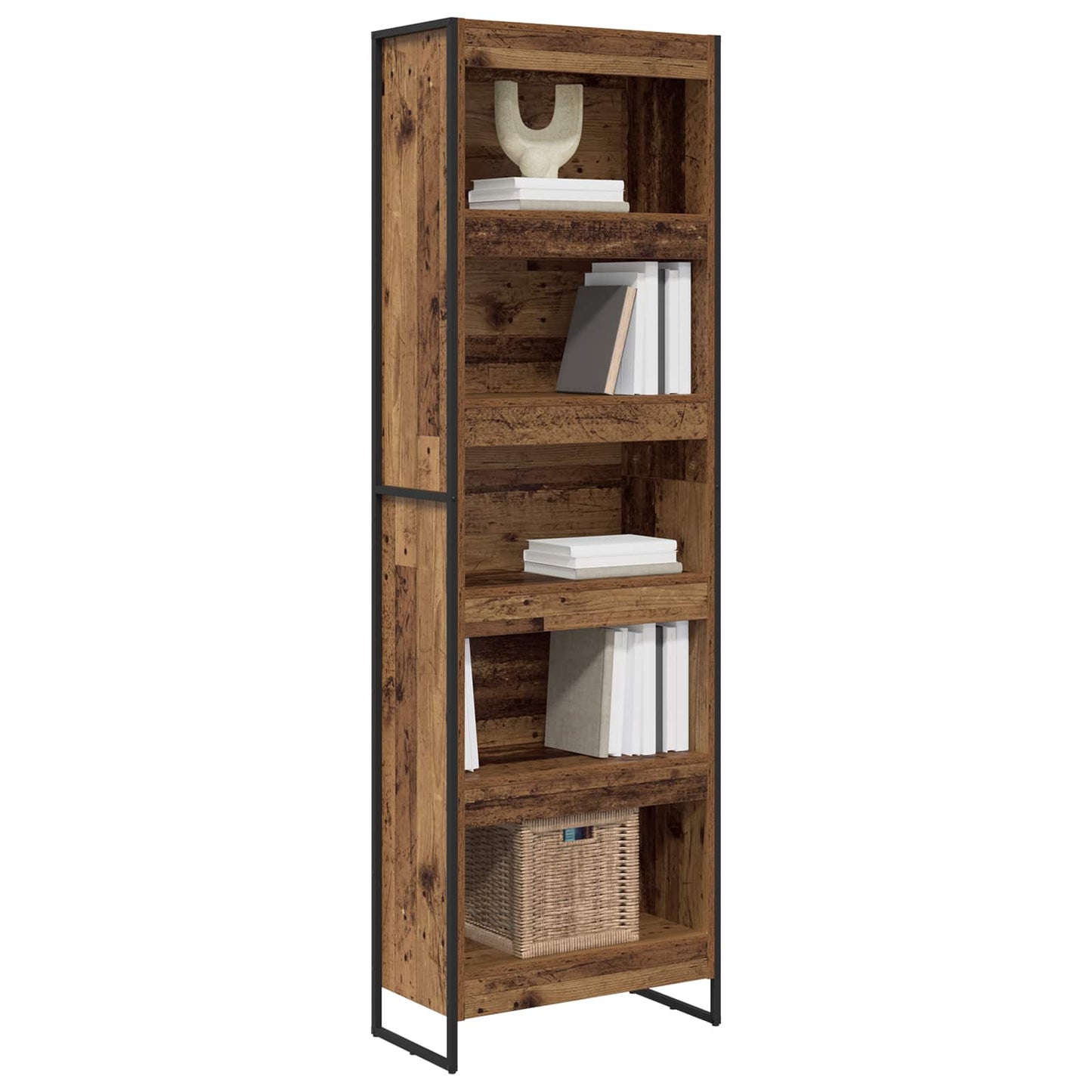 Bokskap 60 x 30 x 189,5 cm Konstruert tre Gamle tre