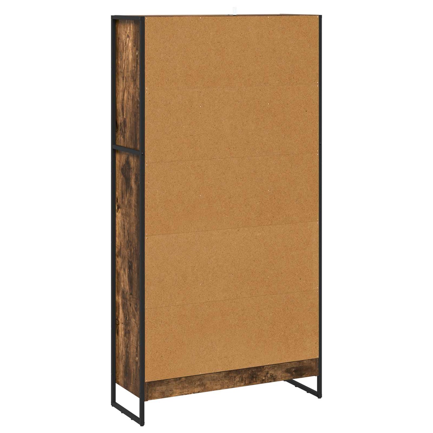 Bokskap 80 x 30 x 155 cm Konstruert tre Røyk Eik