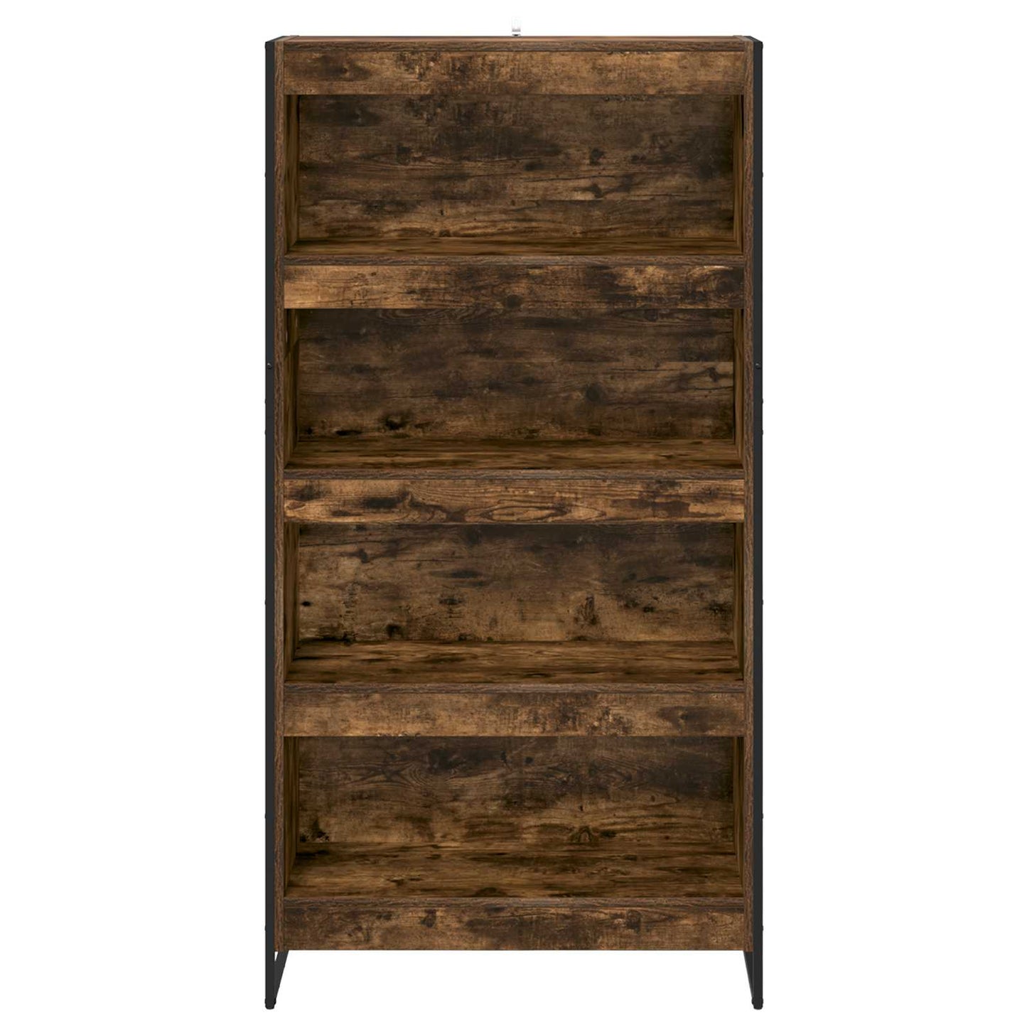 Bokskap 80 x 30 x 155 cm Konstruert tre Røyk Eik