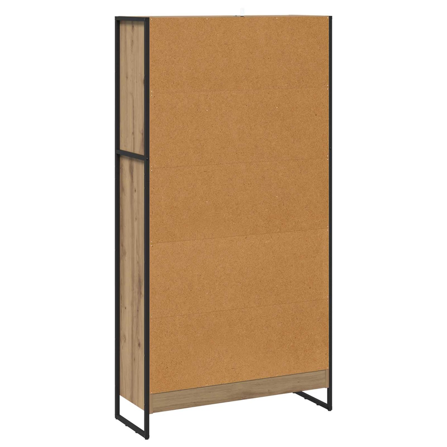 Bokskap 80 x 30 x 155 cm Konstruert tre Kunstnerisk Eik