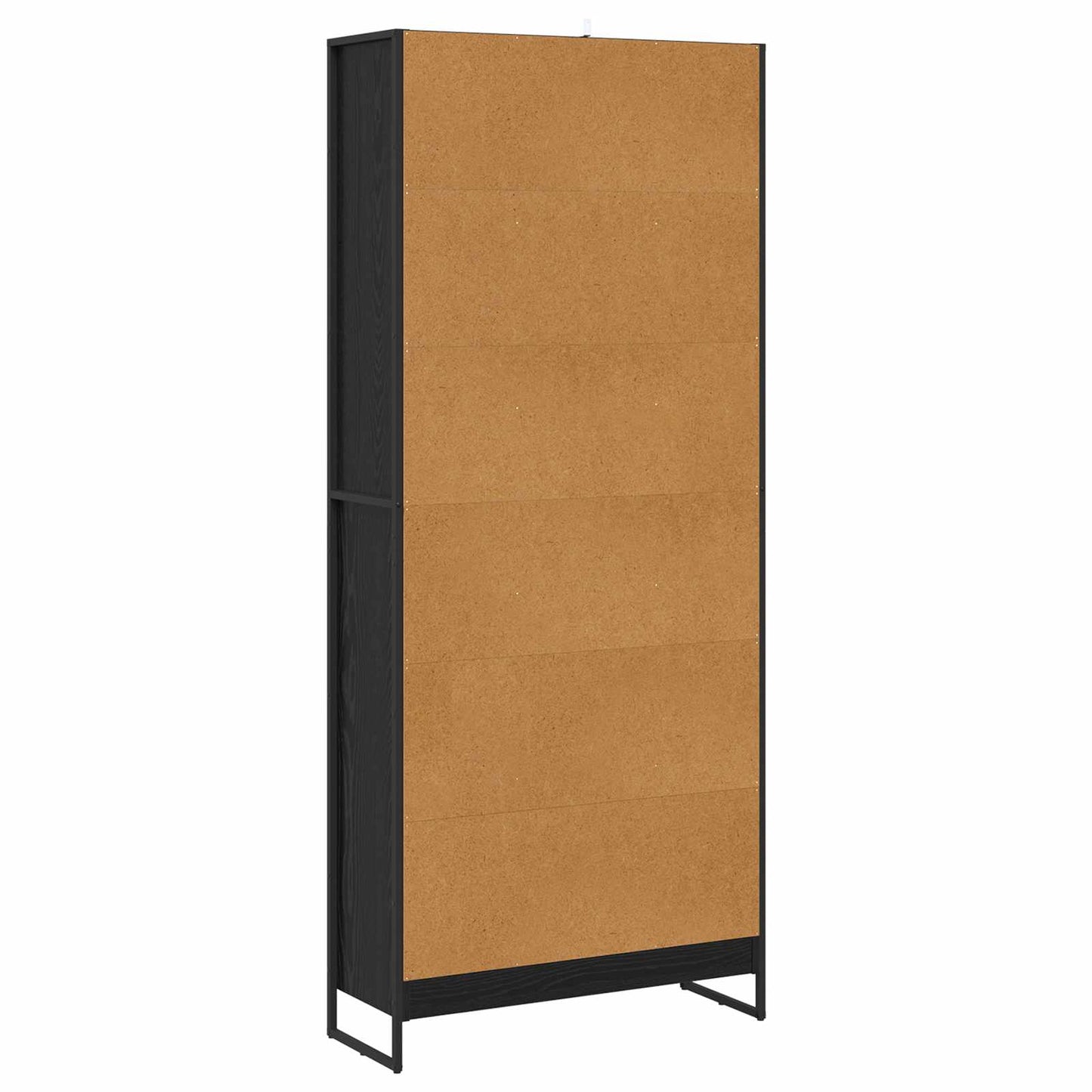 Bokskap 80 x 30 x 189,5 cm Konstruert tre Svart Eik