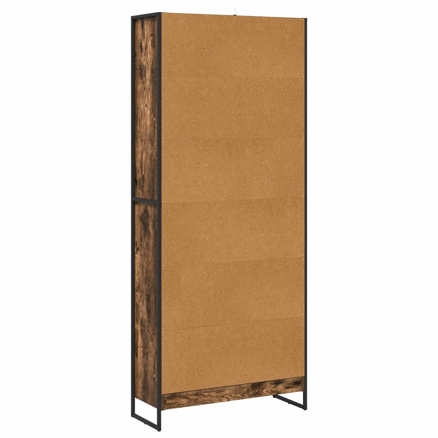 Bokskap 80 x 30 x 189,5 cm Konstruert tre Røyk Eik