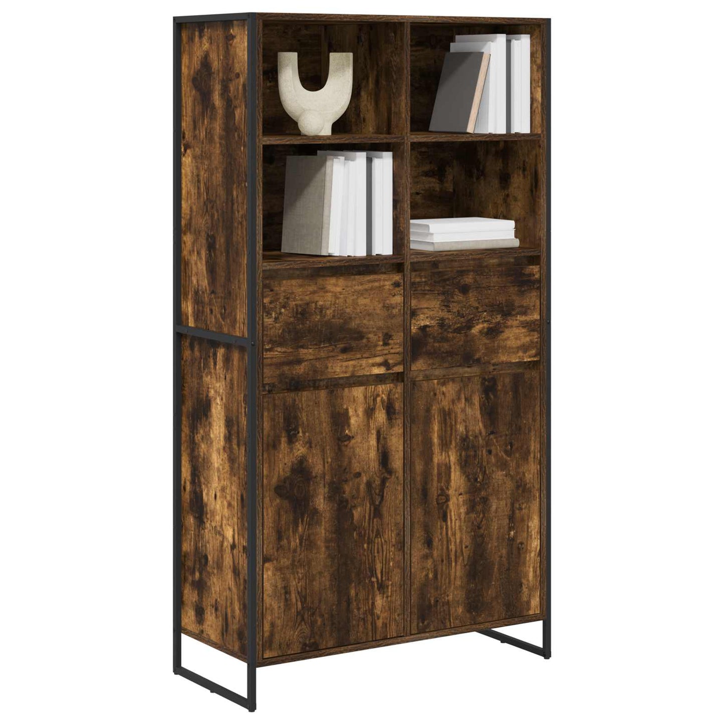 Serviesskap Røyk Eik 81 x 36 x 150.5 cm Konstruert tre
