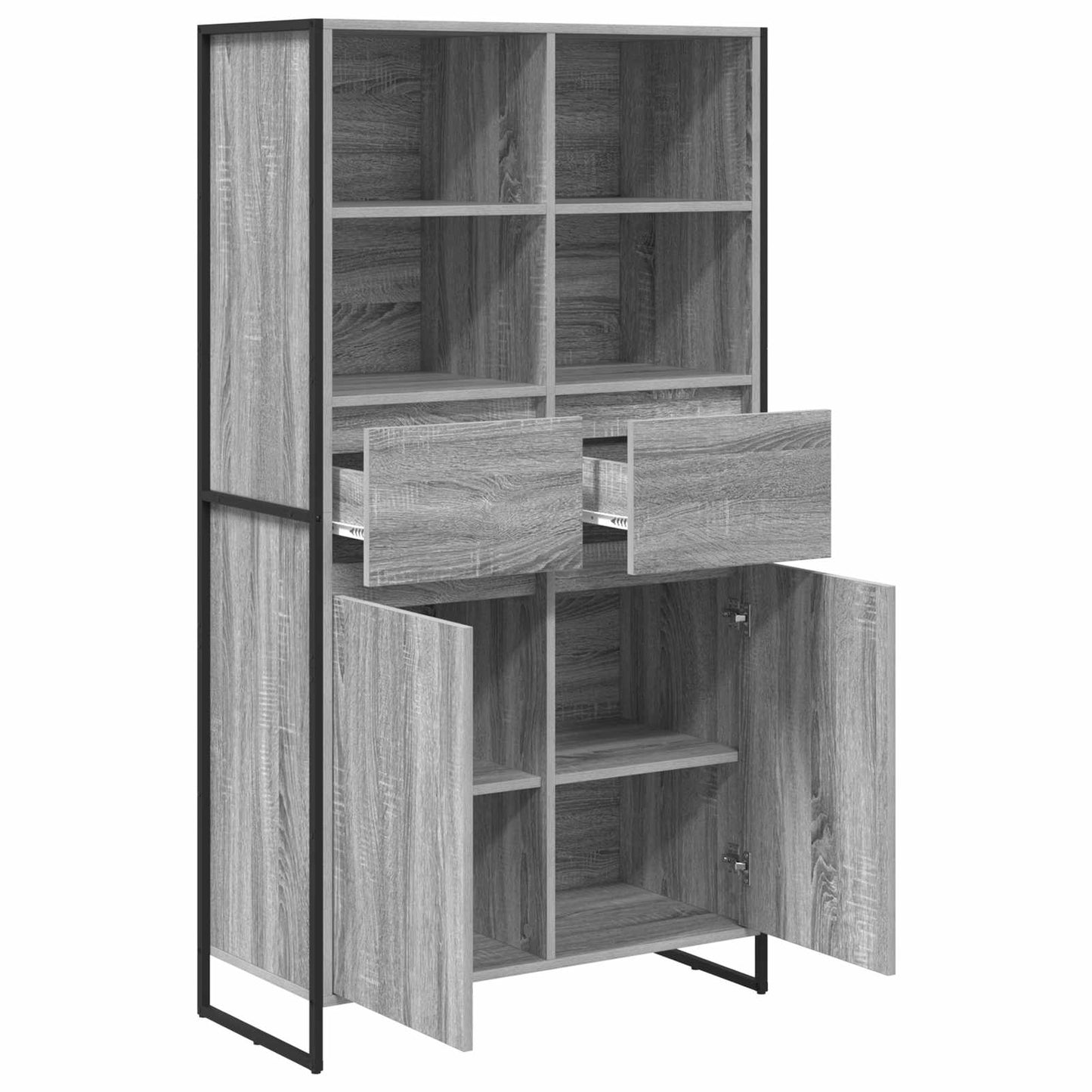 Serviesskap Grå Sonoma 81 x 36 x 150.5 cm Konstruert tre