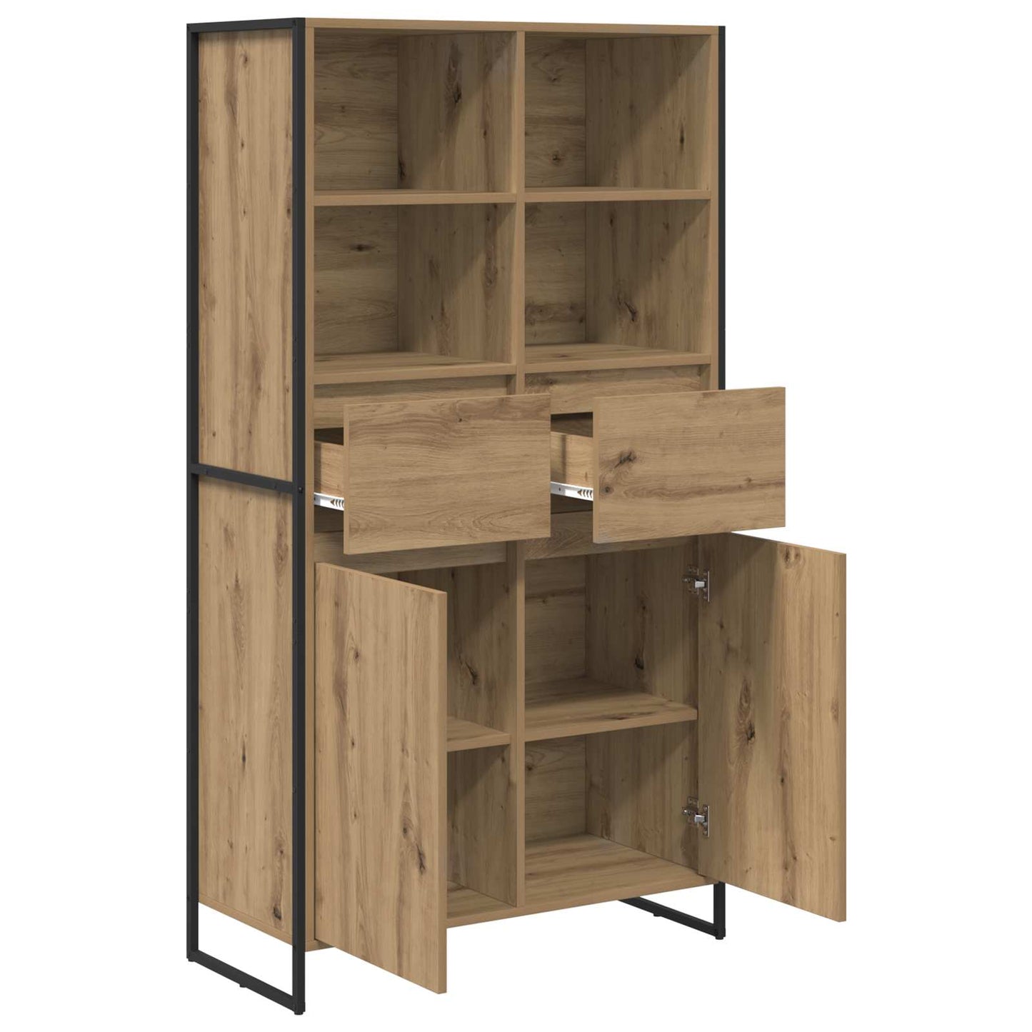 Serviesskap Kunstnerisk Eik 81 x 36 x 150.5 cm Konstruert tre