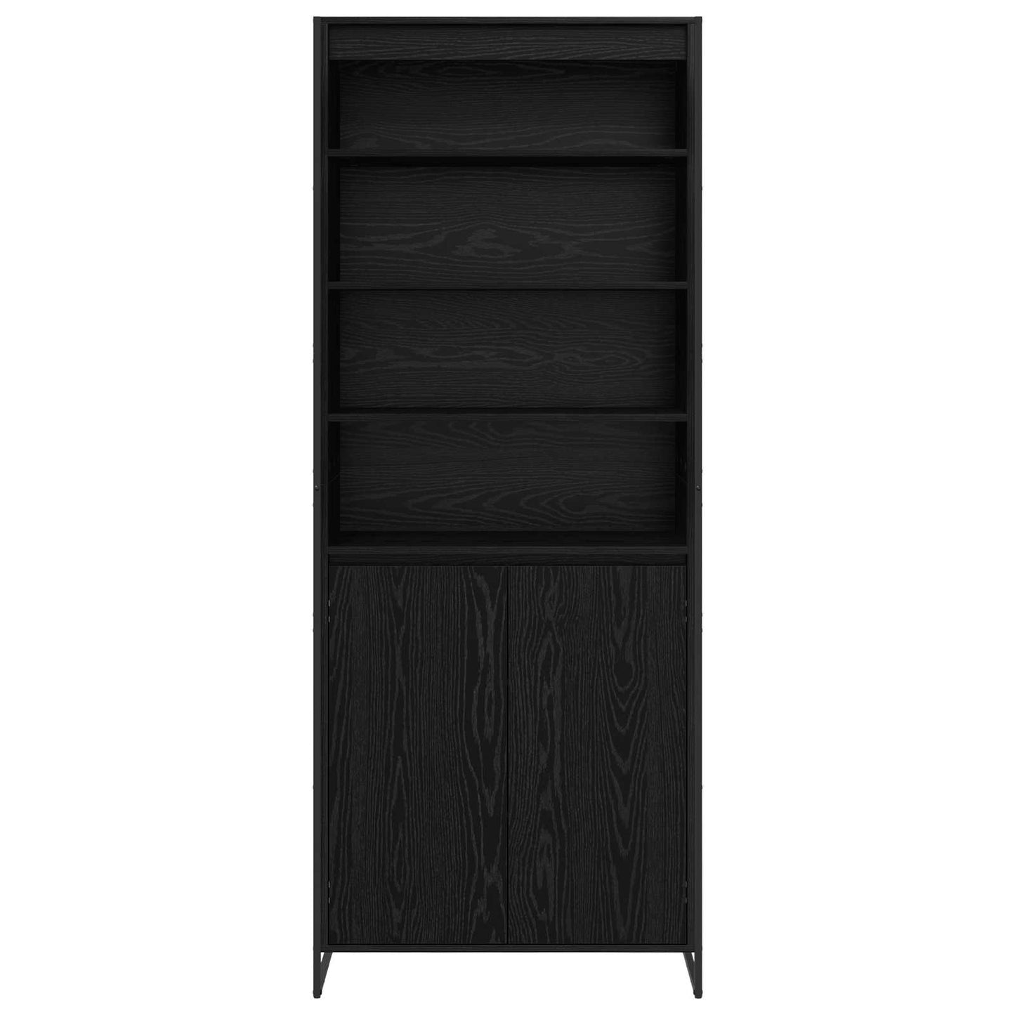 Høye Skap Svart Eik 79 x 36 x 200 cm Konstruert tre