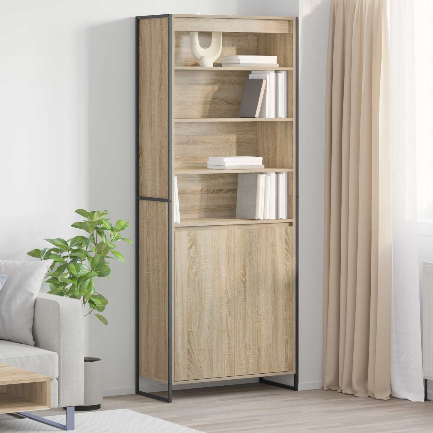 Høye Skap Sonoma 79 x 36 x 200 cm Konstruert tre