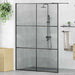 Walk-in Dusjvegg Svart 140 x 195 cm herdet glass