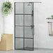 Walk-in Dusjvegg Svart 90 x 195 cm herdet glass