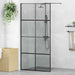 Walk-in Dusjvegg Svart 100 x 195 cm herdet glass