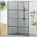 Walk-in Dusjvegg Svart 140 x 195 cm herdet glass