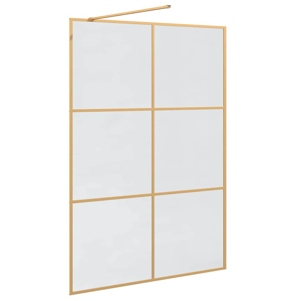 Walk-in Dusjvegg Gull 140 x 195 cm herdet glass