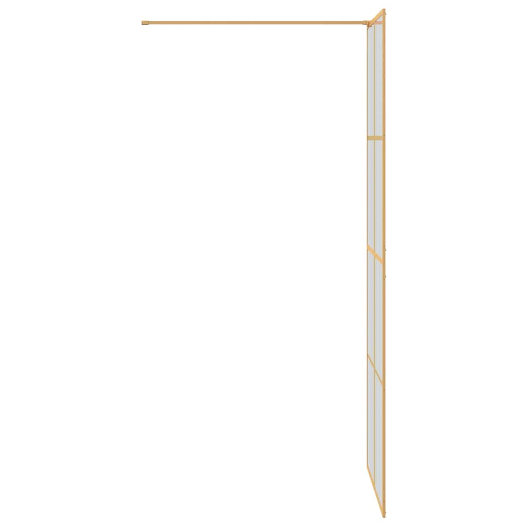Walk-in Dusjvegg Gull 80 x 195 cm herdet glass