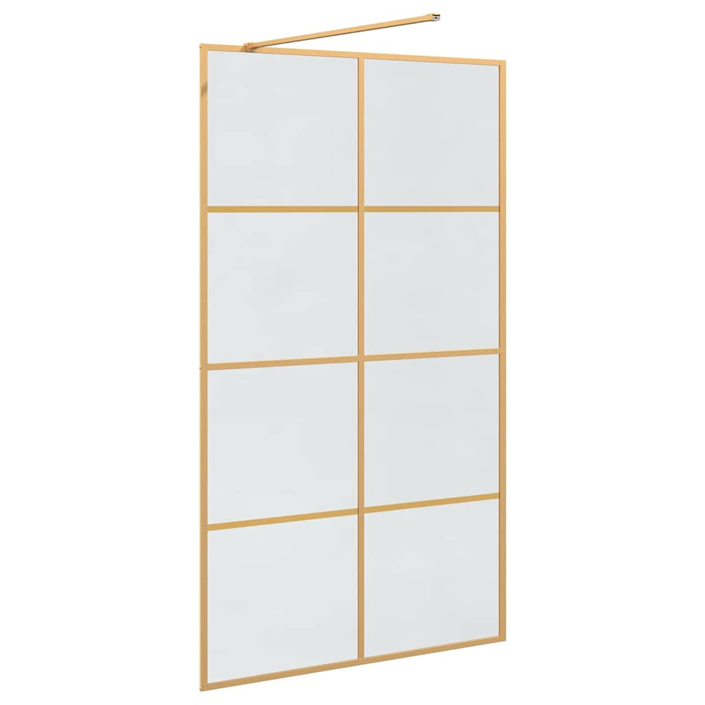 Walk-in Dusjvegg Gull 115 x 195 cm herdet glass