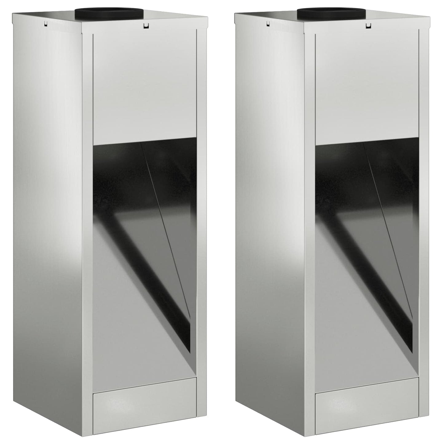 Solcelle LED Stibelys 2 pcs sølv Galvanisert