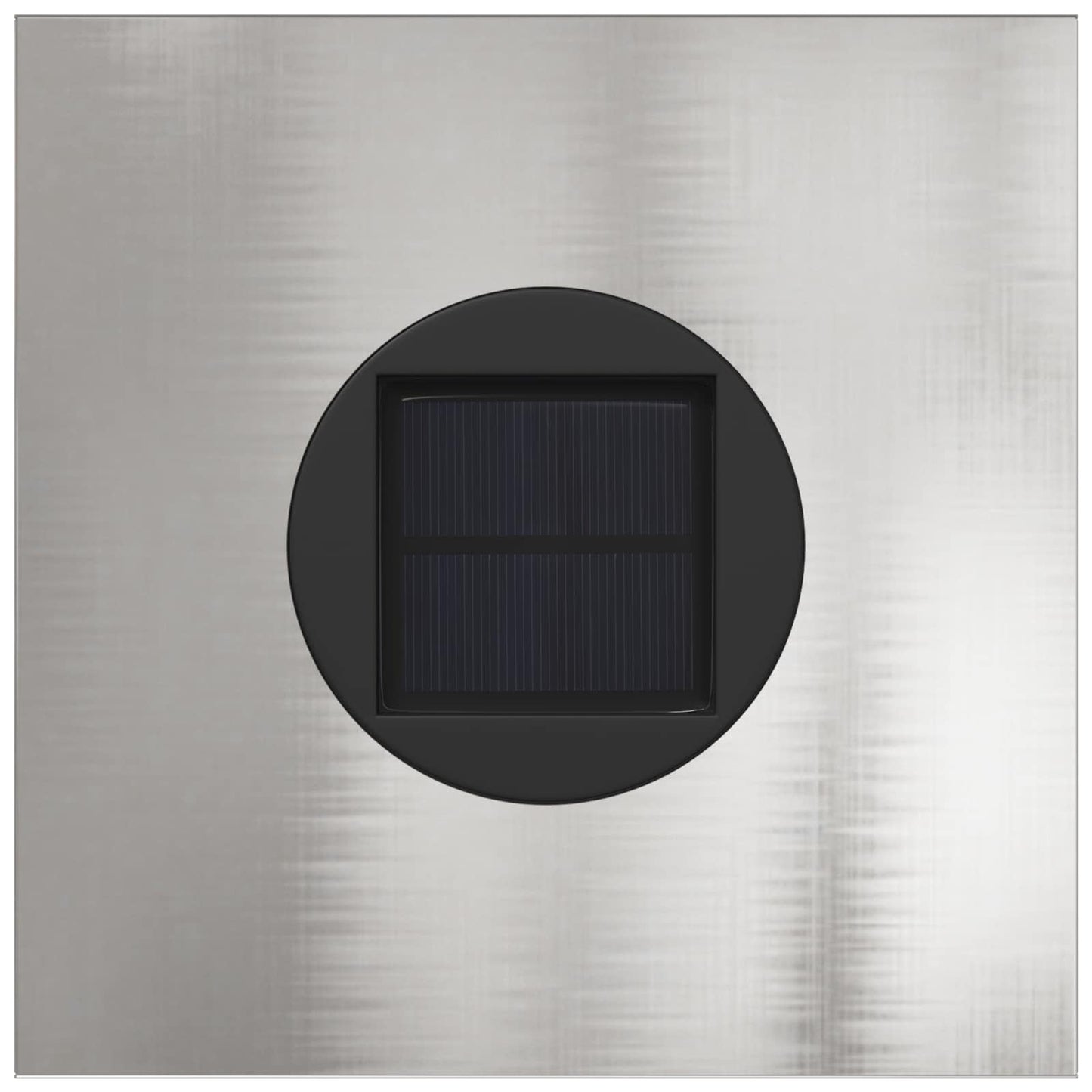 Solenergi LED stibelys 2 pcs sølv Rustfritt Stål