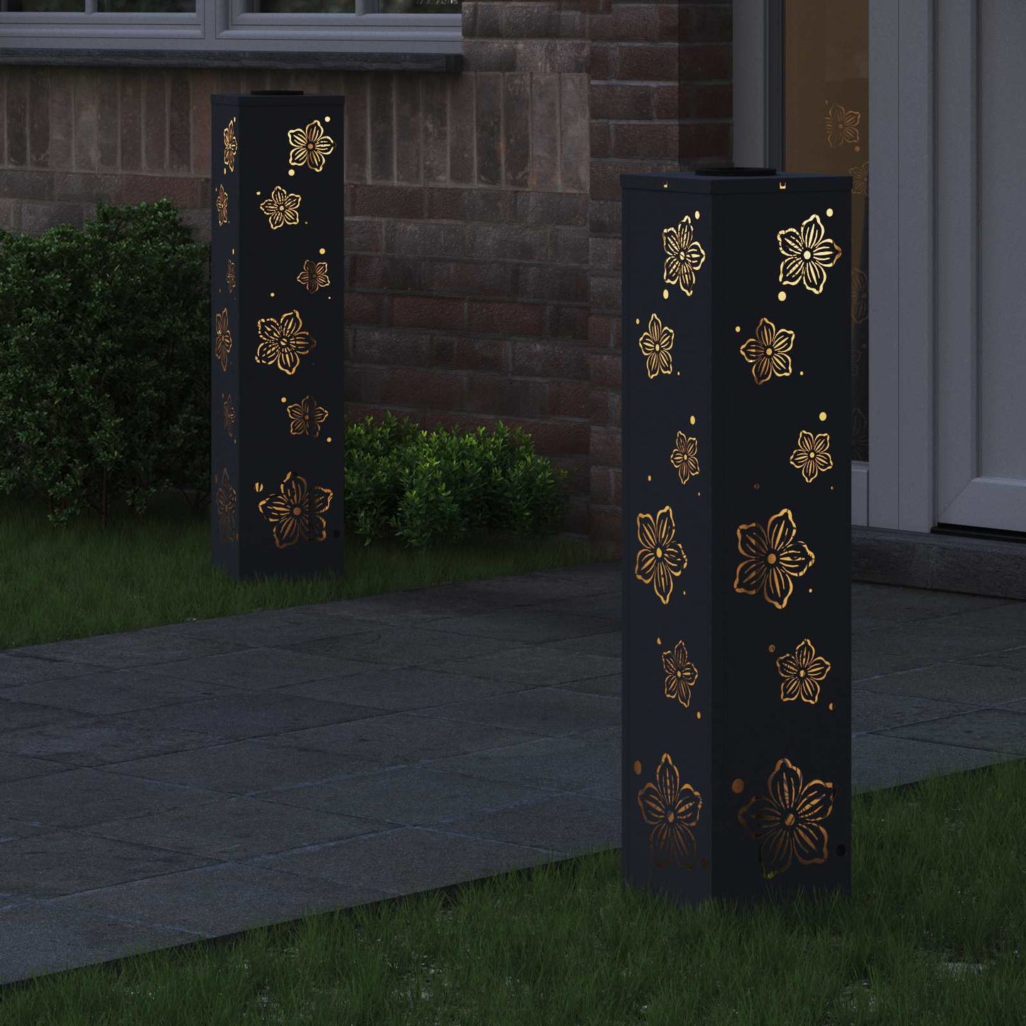 Solenergi LED stibelys 2 pcs Antrasitt Kaldvalset stål