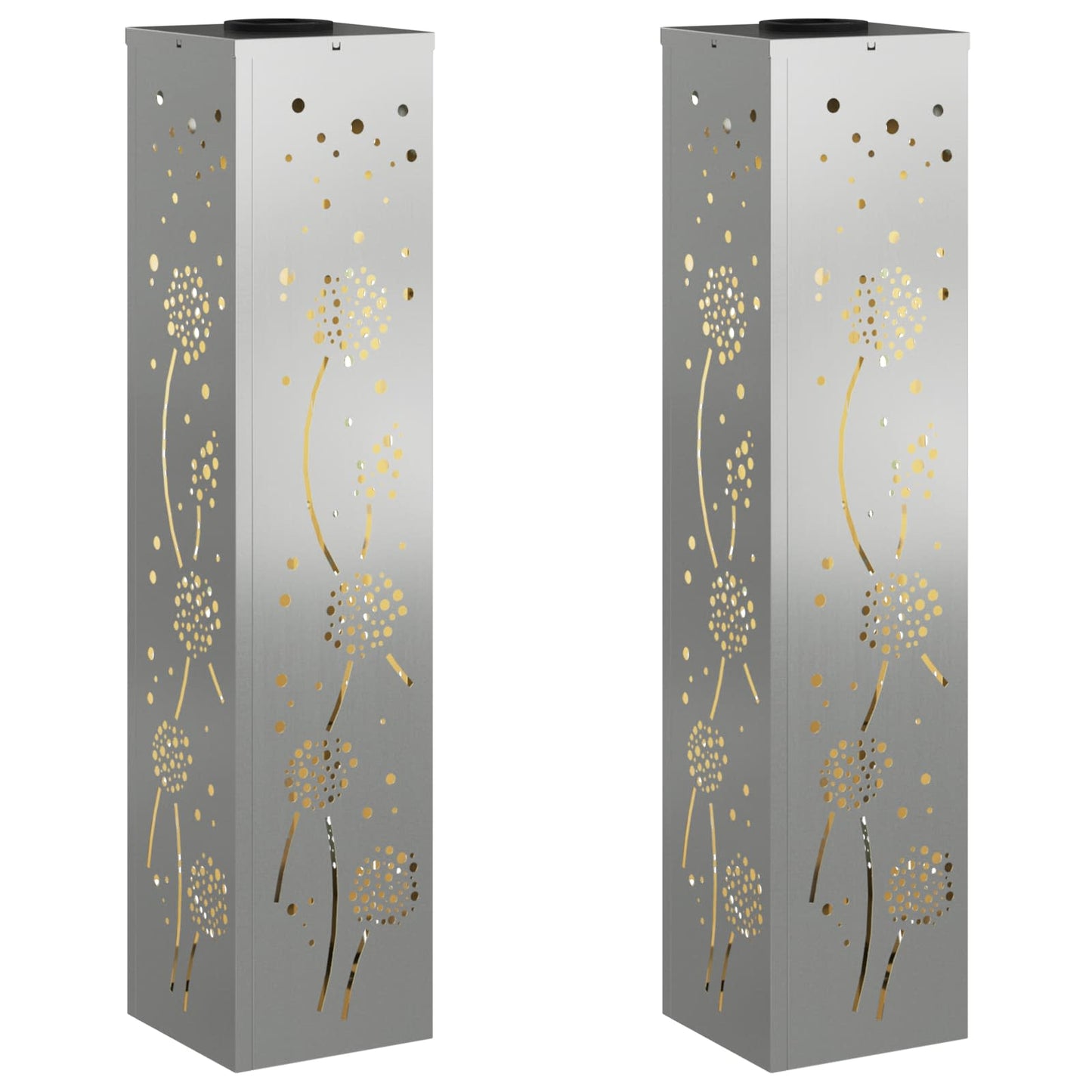 Solenergi LED stibelys 2 pcs Rusten Galvanisert