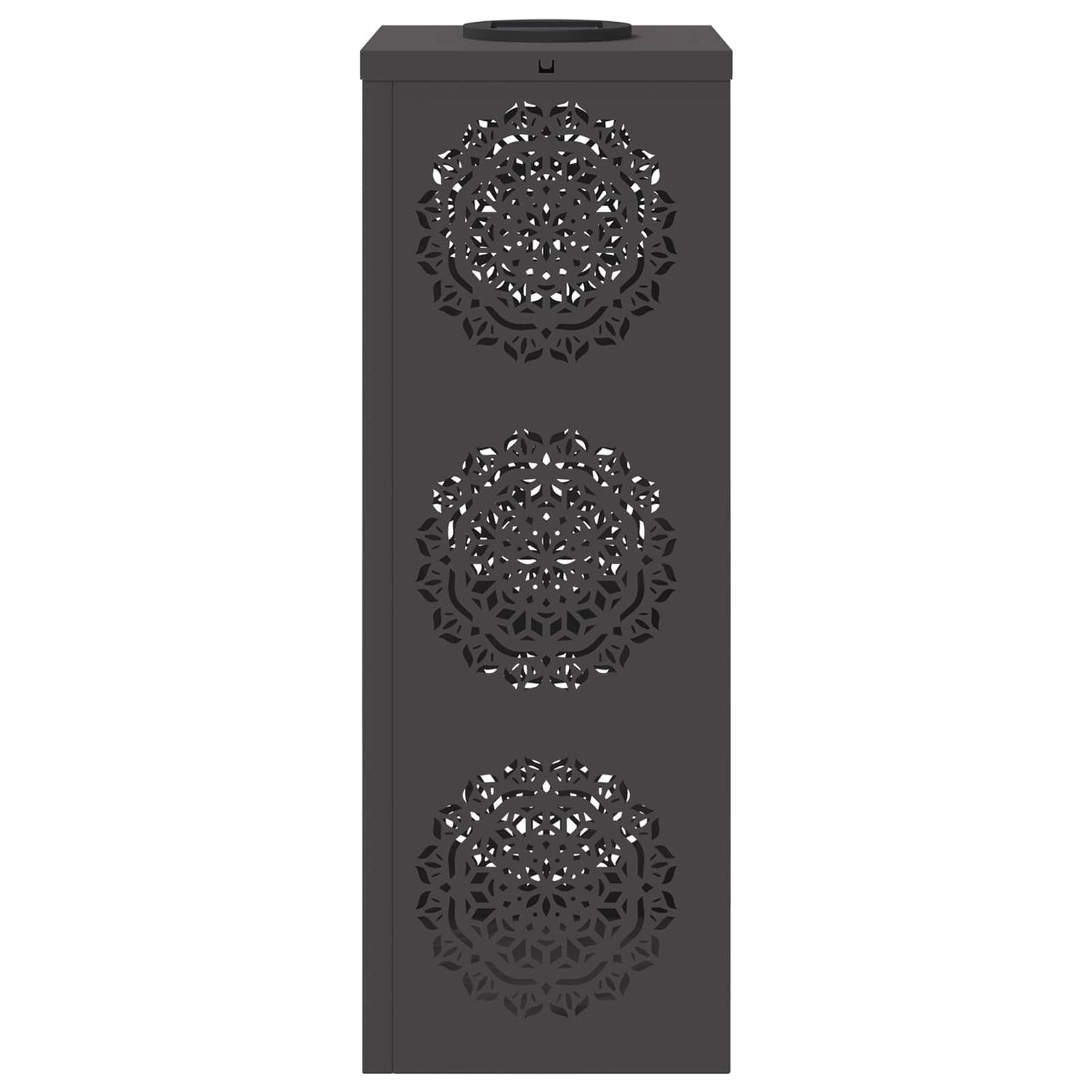 Solenergi LED stibelys 2 pcs Svart Kaldvalset stål