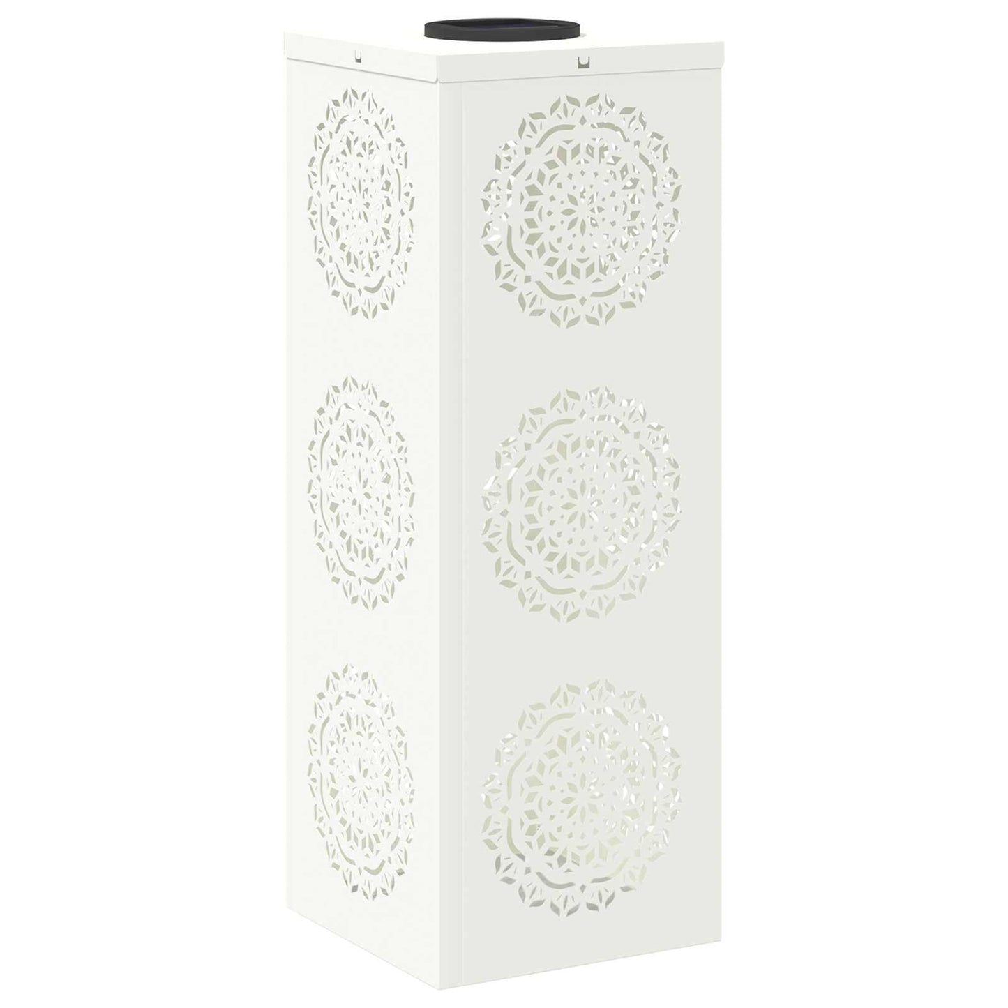 Solenergi LED stibelys 2 pcs Hvit Kaldvalset stål