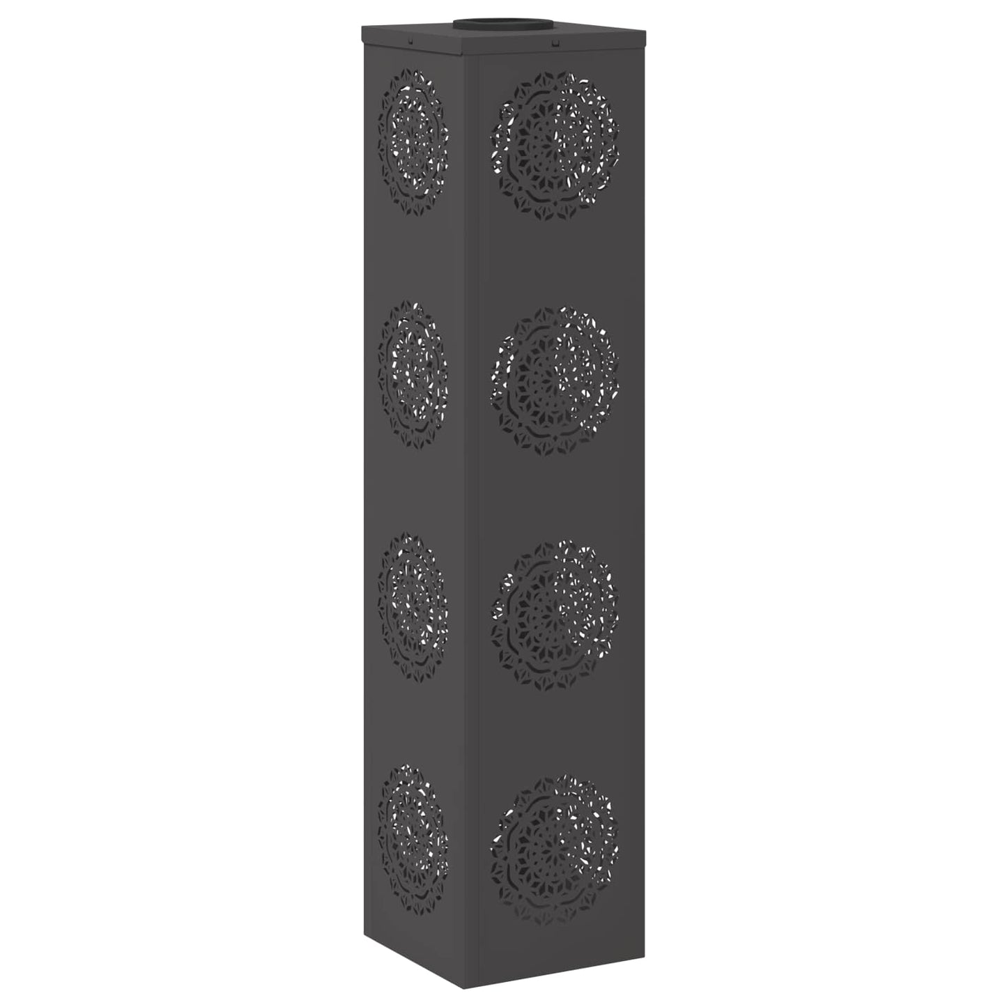 Solenergi LED stibelys 2 pcs Svart Kaldvalset stål