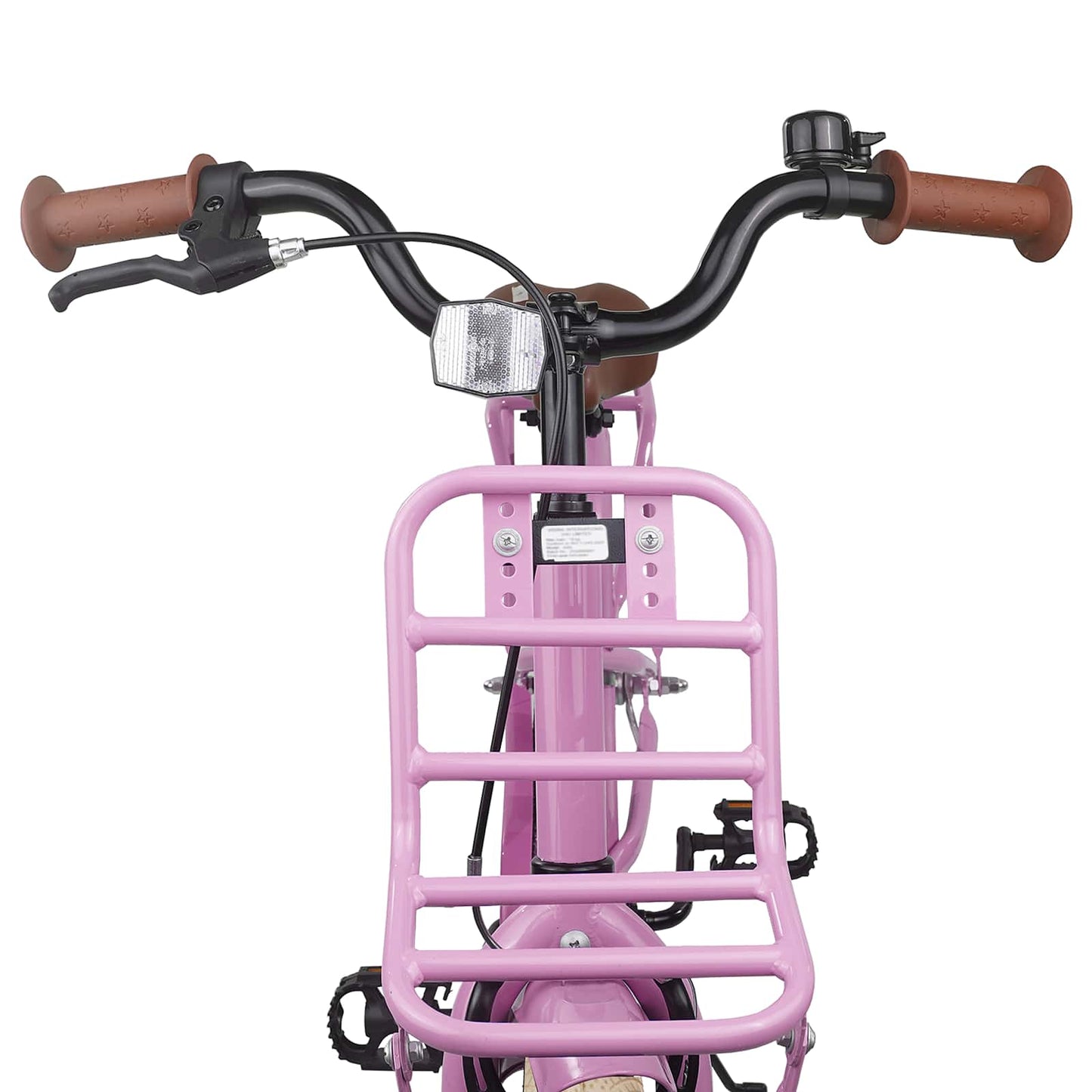 Barnesykkel 18 Tommer for 5-7 år gammel Lys rosa vidaXL