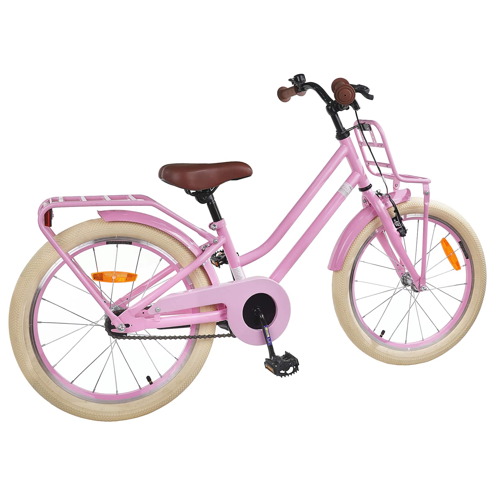 Barnesykkel 18 Tommer for 5-7 år gammel Lys rosa vidaXL