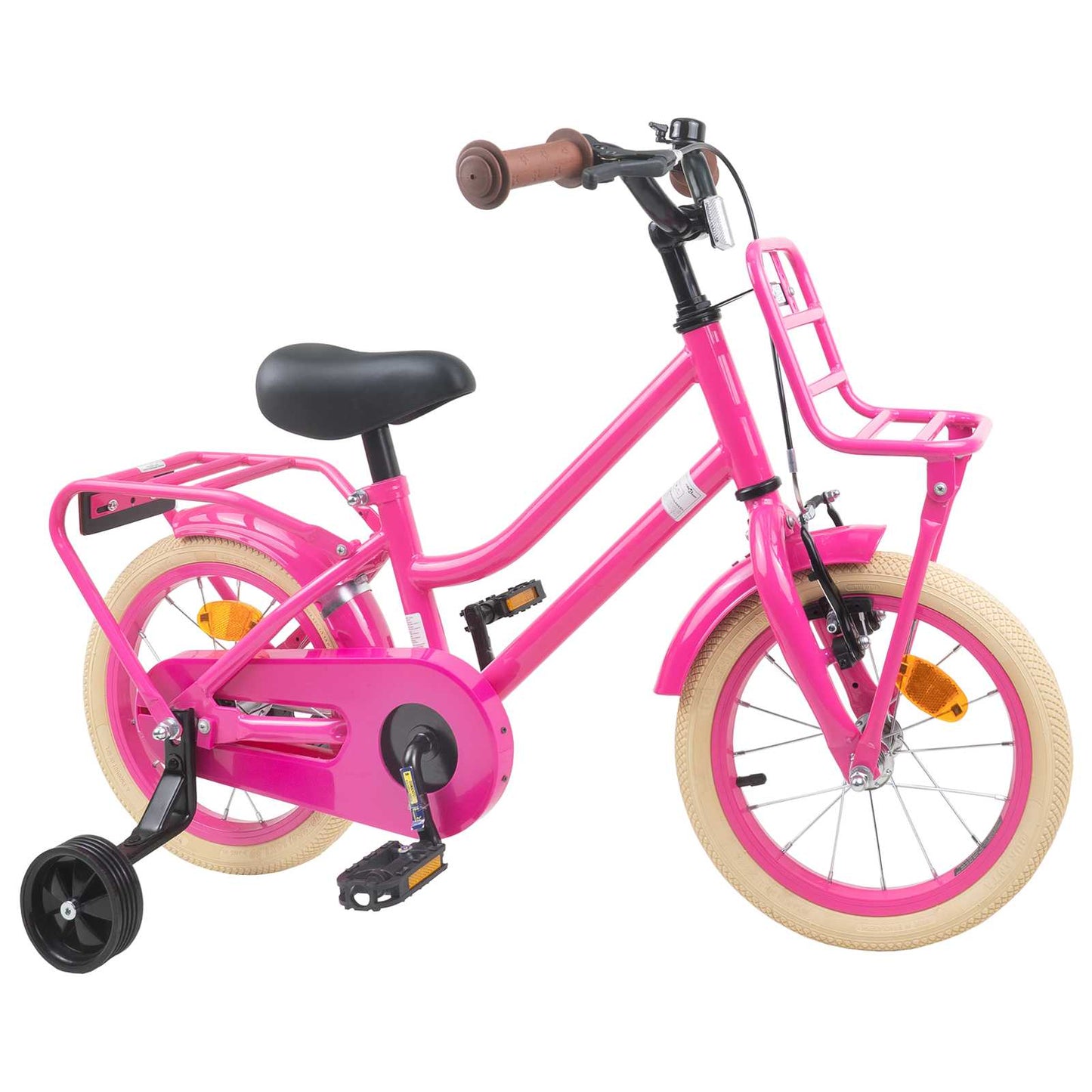 Barnesykkel 16 Tommer for 4-6 år gammel Mørk rosa