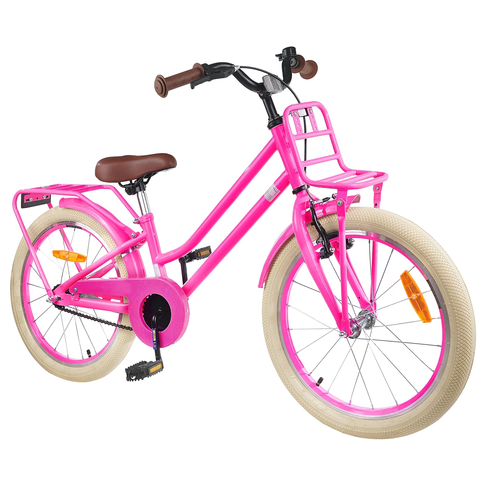 Barnesykkel 20 Tommer for 6-11 år gammel Mørk rosa vidaXL