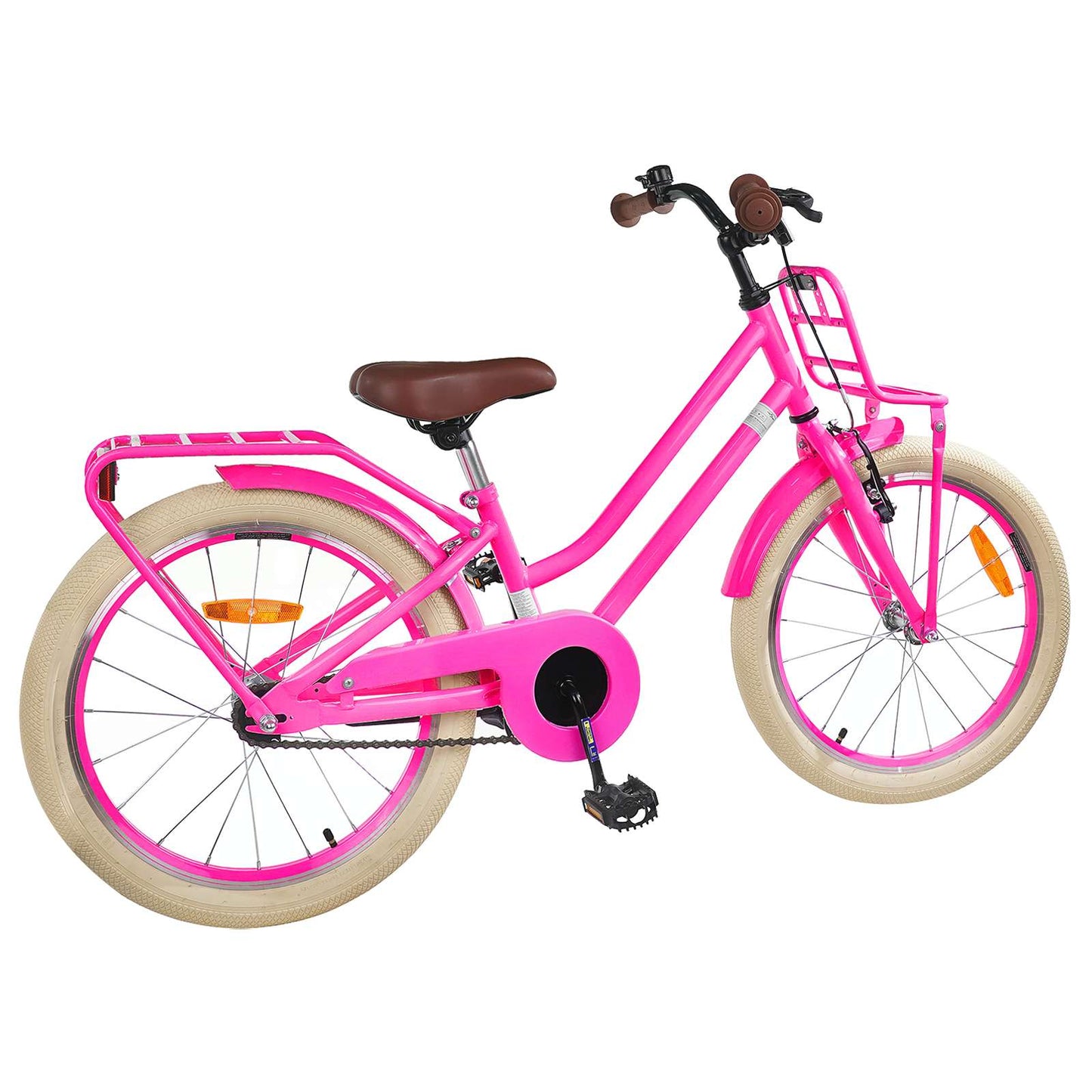 Barnesykkel 20 Tommer for 6-11 år gammel Mørk rosa vidaXL
