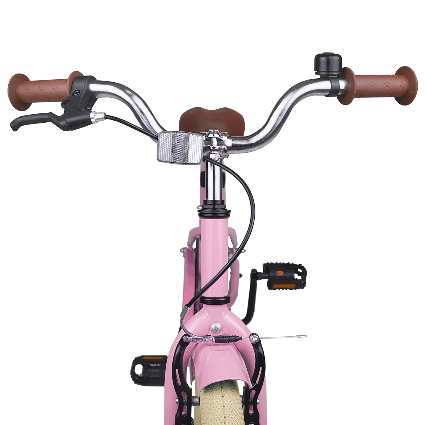 Barnesykkel 18 Tommer for 5-7 år gammel Lys rosa vidaXL