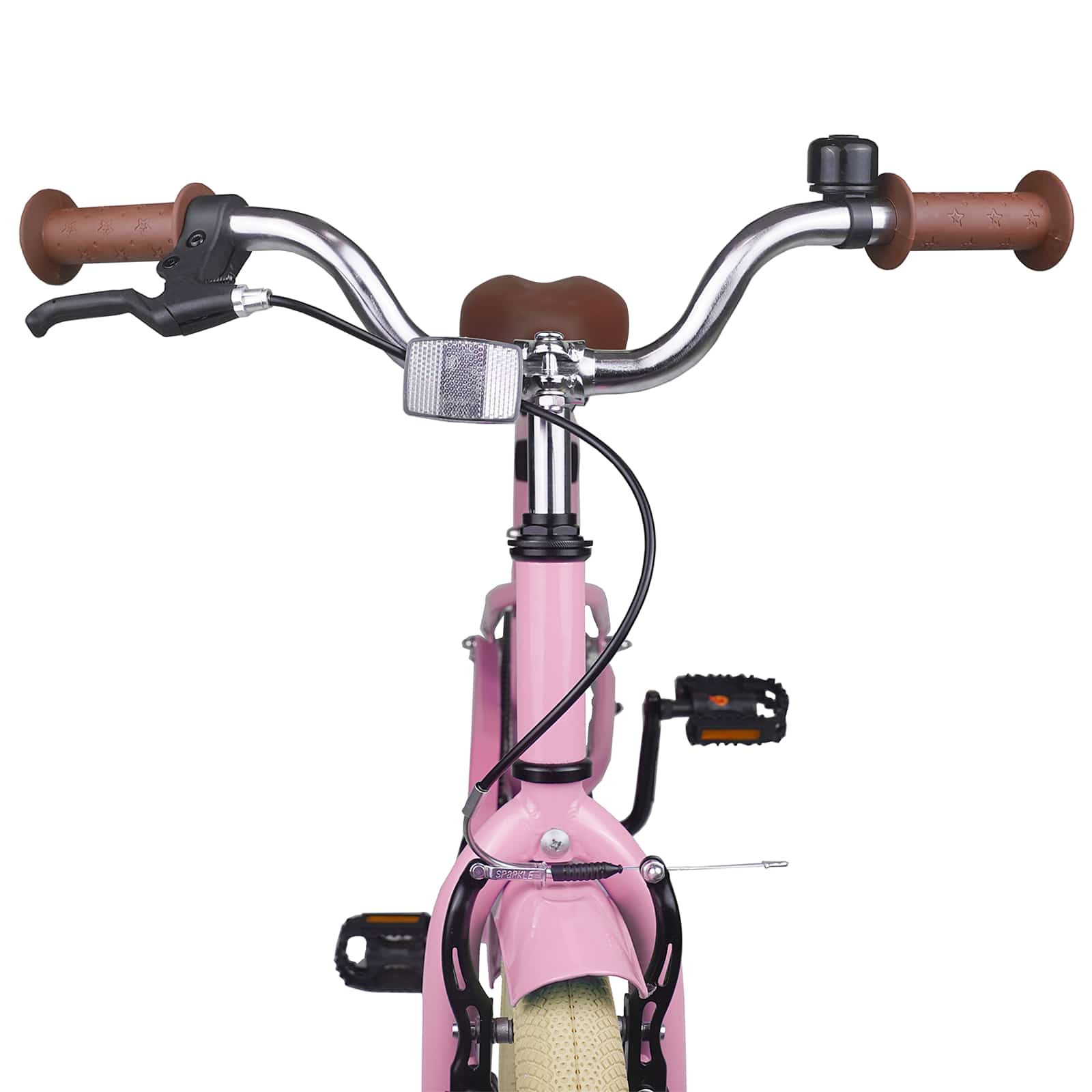 Barnesykkel 18 Tommer for 5-7 år gammel Lys rosa vidaXL