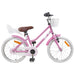 Barnesykkel 18 Tommer for 5-7 år gammel Lys rosa