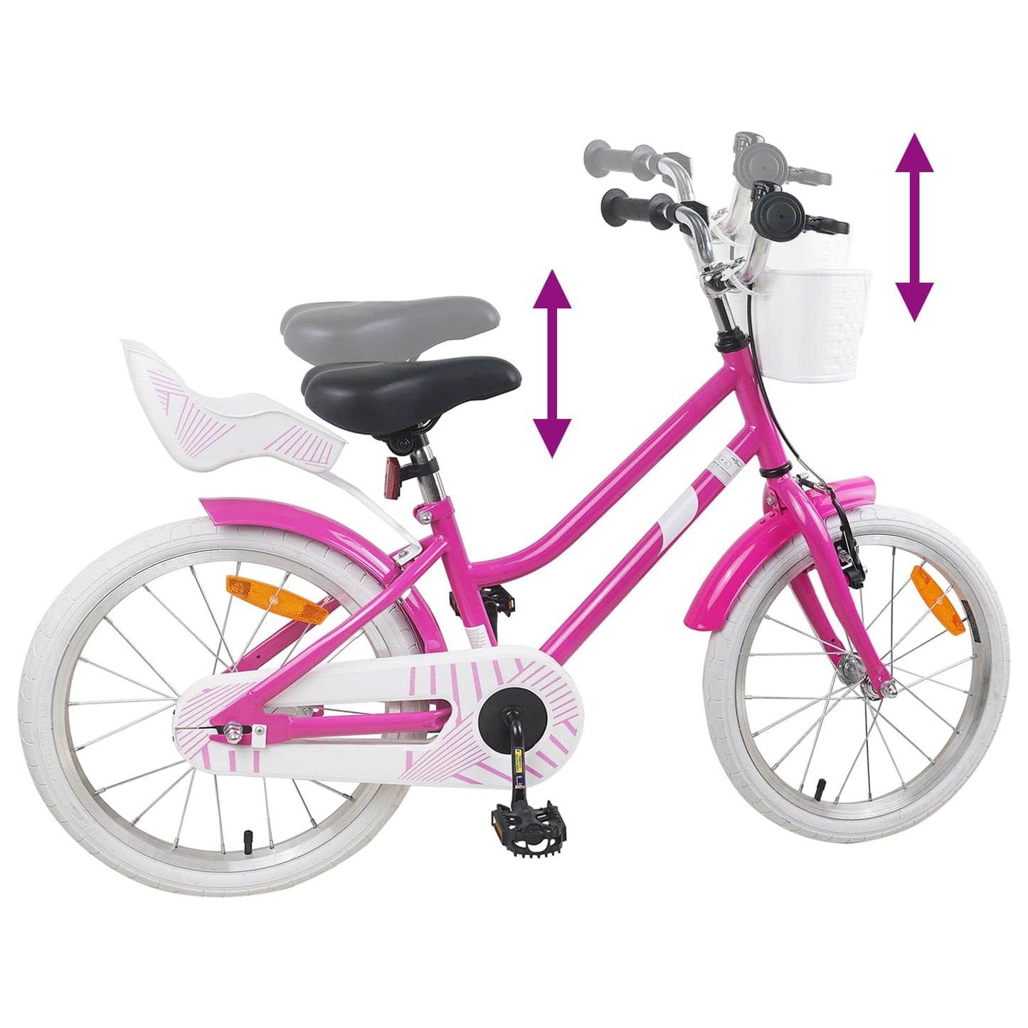 Barnesykkel 18 Tommer for 5-7 år gammel Mørk rosa