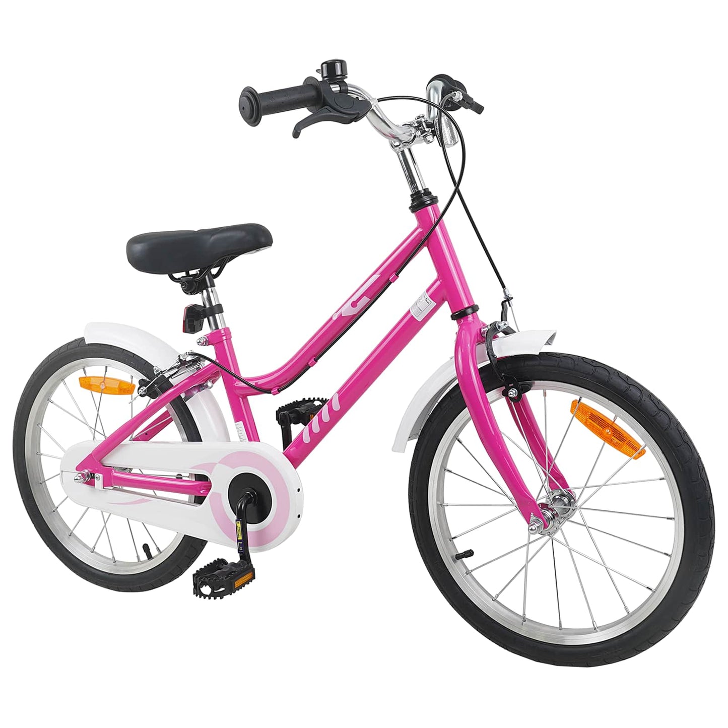 Barnesykkel 18 Tommer for 5-7 år gammel Rosa Hvit