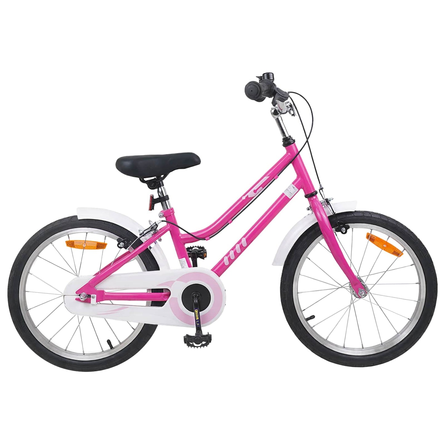 Barnesykkel 18 Tommer for 5-7 år gammel Rosa Hvit