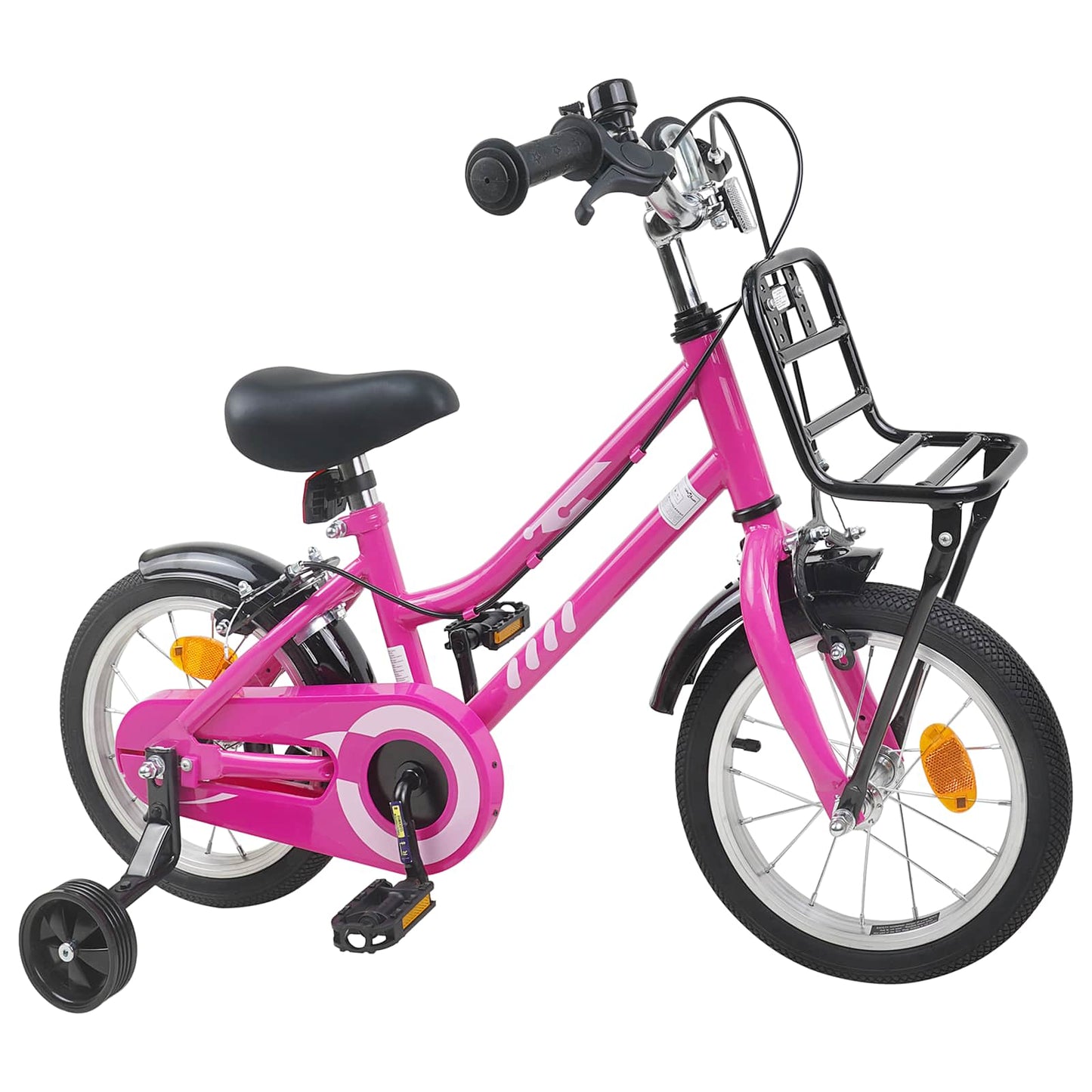 Barnesykkel 12 Tommer for 2-4 år gammel Rosa og svart