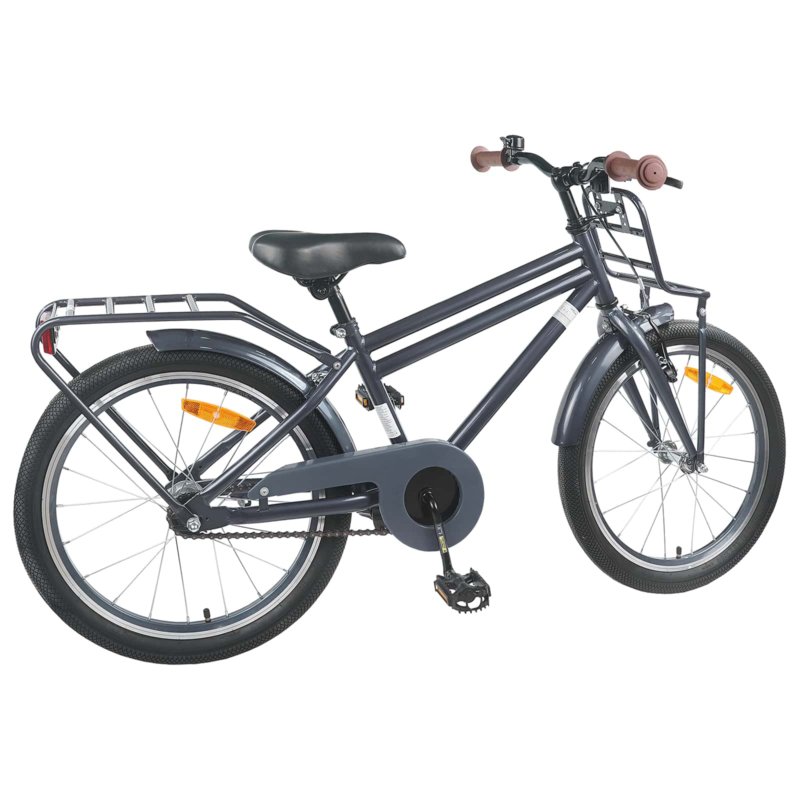 Barnesykkel 18 Tommer for 5-7 år gammel Mørkegrå vidaXL