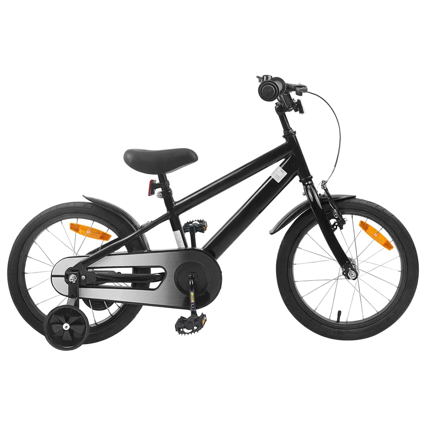 Barnesykkel 16 Tommer for 4-6 år gammel Svart