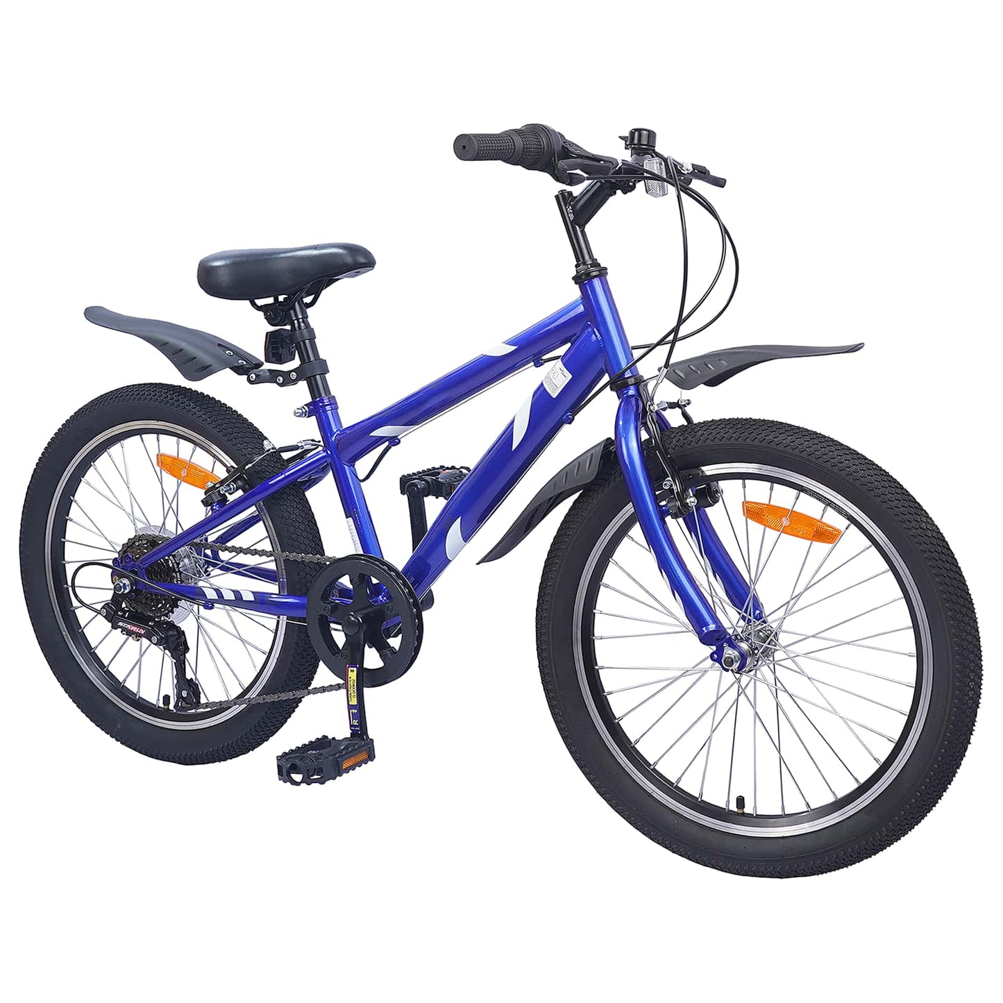 Barnesykkel 20 Tommer 6-Speed for 6-11 år gammel Mørkeblå