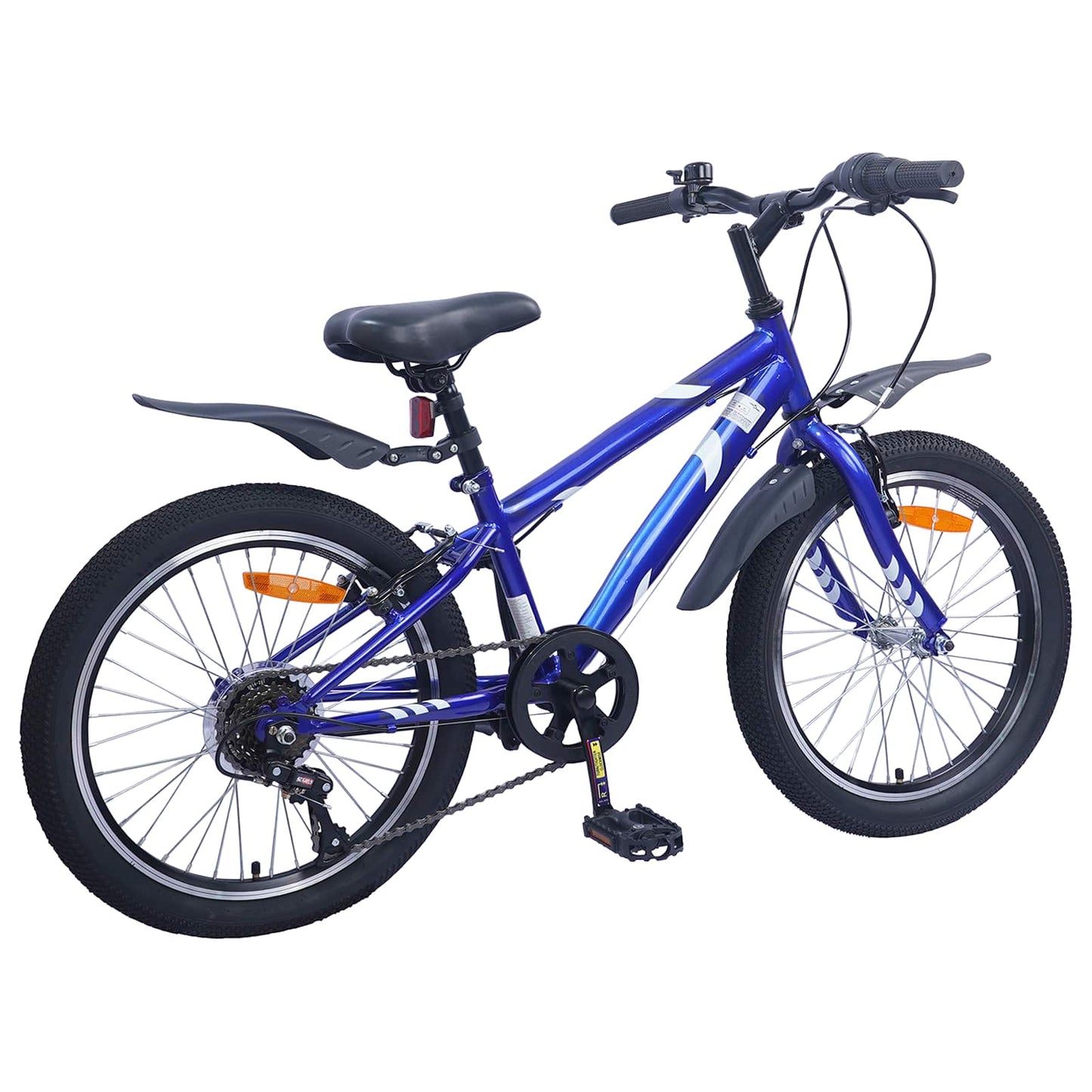 Barnesykkel 20 Tommer 6-Speed for 6-11 år gammel Mørkeblå